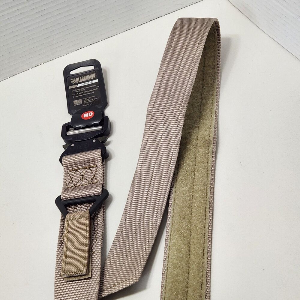 BlackHawk Rigger's Belt Cobra Buckle 41CQ12DB Desert Sand Brown Medium NEW